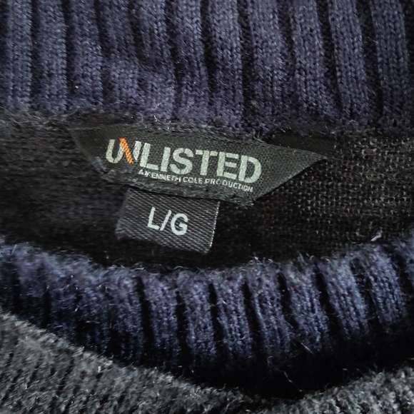 Unlisted by Kenneth Cole Productions - Men's Grey Wool Sweater - Picture 2 of 3